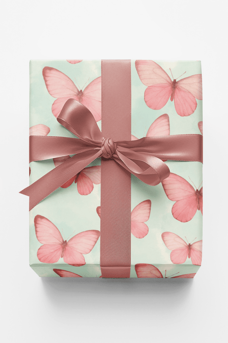 Peach Blossom Flight - London Penny Gift Wrap