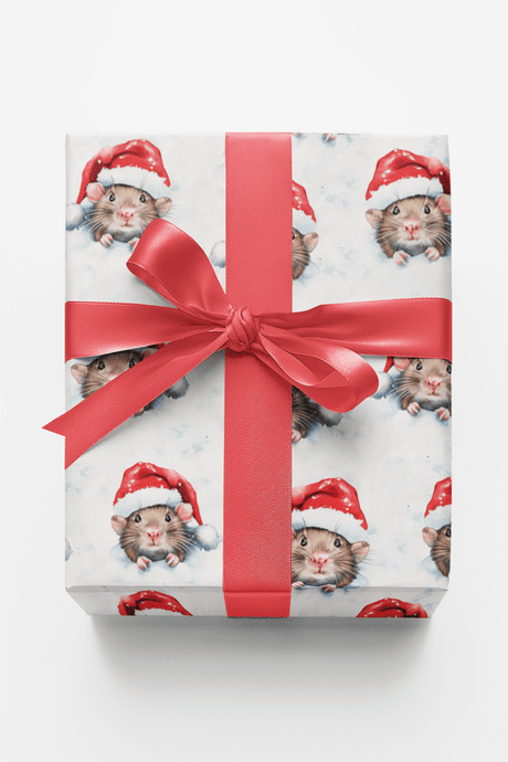 Festive Whiskers - London Penny Gift Wrap