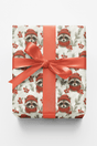 Frosty Woodland Raccoons - London Penny Gift Wrap