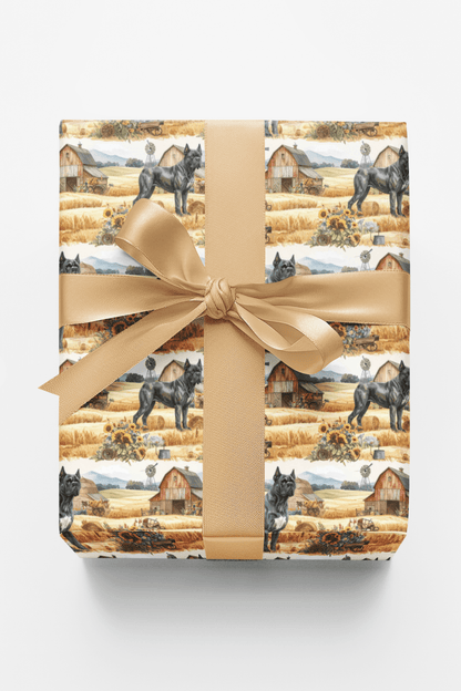Rustic Farm Companion (Cane Corso) Wrapping Paper - London Penny Gift Wrap