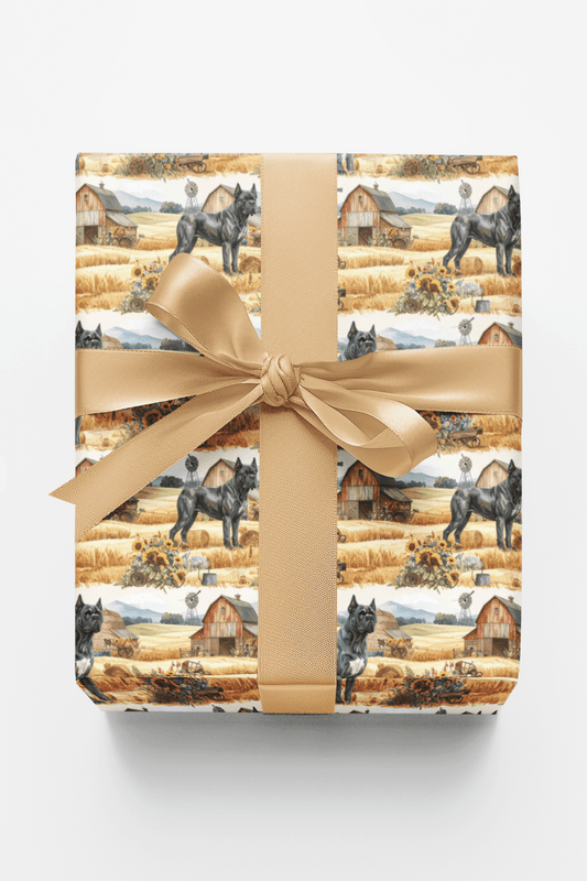 Rustic Farm Companion (Cane Corso) Wrapping Paper - London Penny Gift Wrap