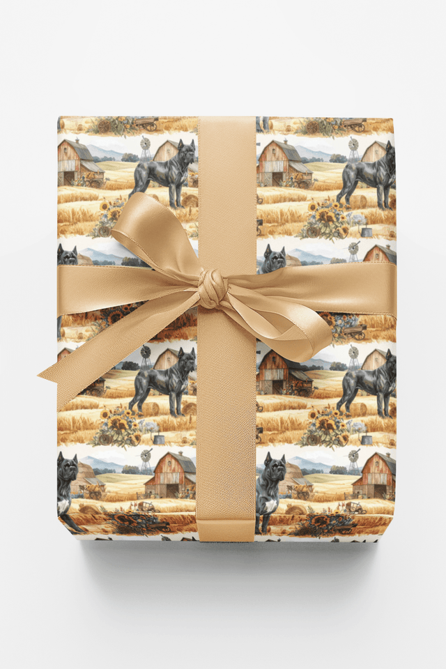 Rustic Farm Companion (Cane Corso) Wrapping Paper - London Penny Gift Wrap