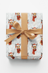 Festive Kangaroo Elegance - London Penny Gift Wrap