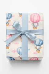 Whimsical Elephants in the Sky - London Penny Gift Wrap