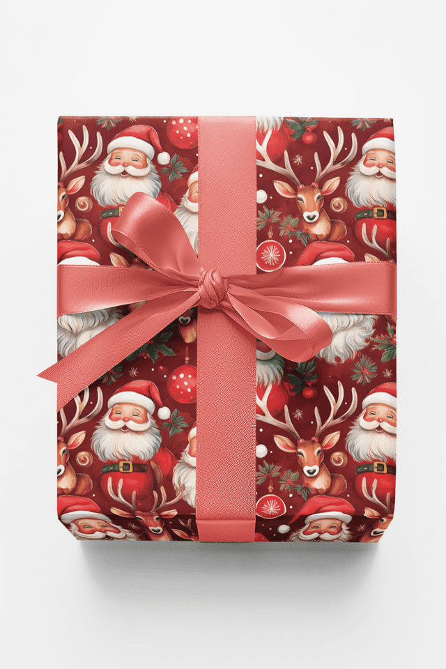 Holiday Hoopla with Santa - London Penny Gift Wrap