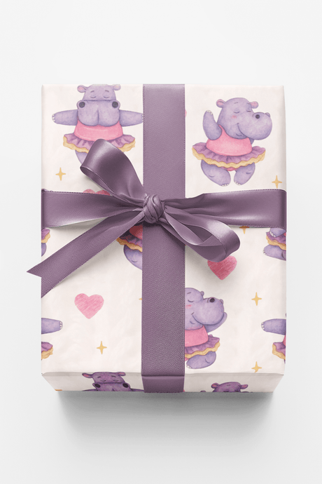 Hippo Pirouettec - London Penny Gift Wrap