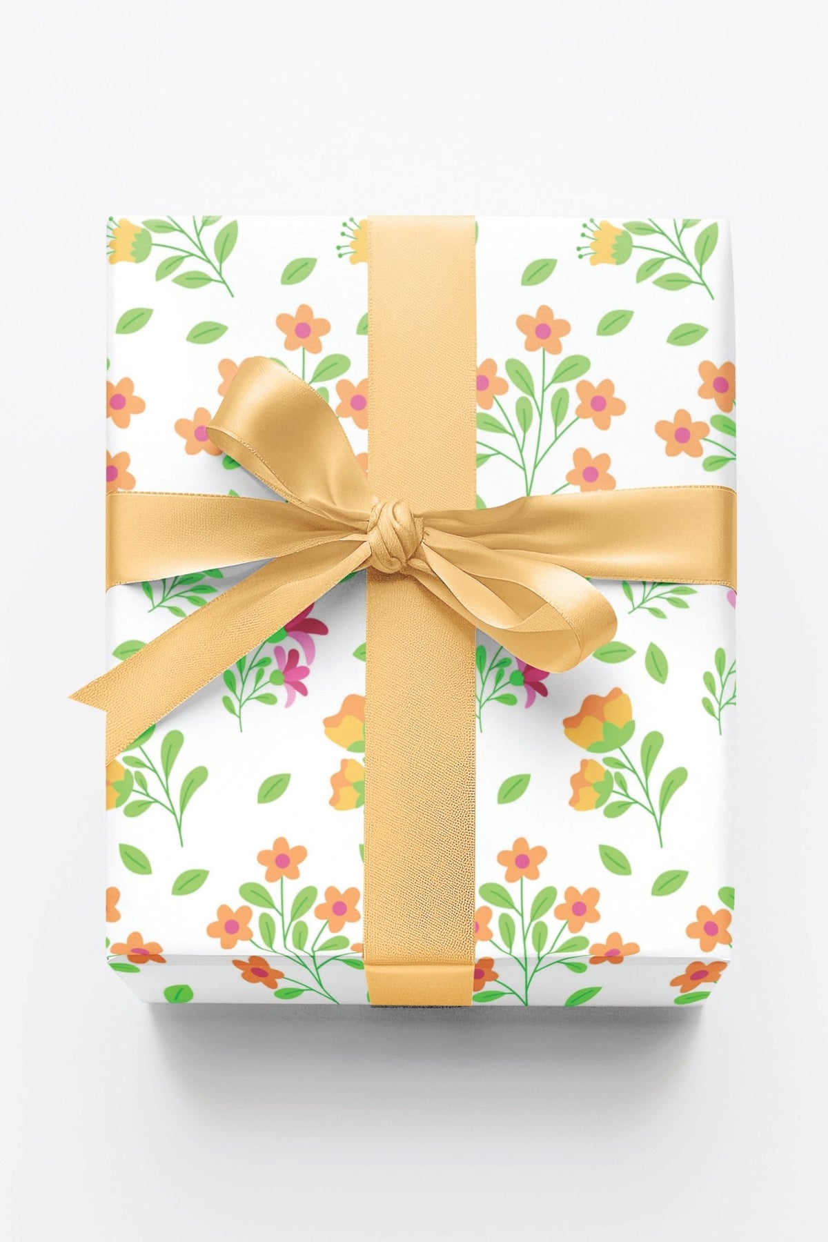 Simple Aesthetic with Red & Yellow Flowers - London Penny Gift Wrap