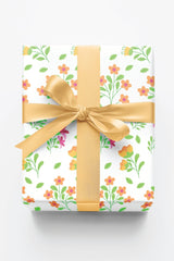 Simple Aesthetic with Red & Yellow Flowers - London Penny Gift Wrap
