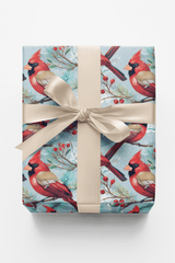 Holly & Pine Cardinal - London Penny Gift Wrap