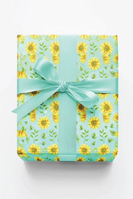 Sunflower Blue - London Penny Gift Wrap
