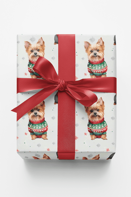 Yorkie Holiday Sweaters - London Penny Gift Wrap