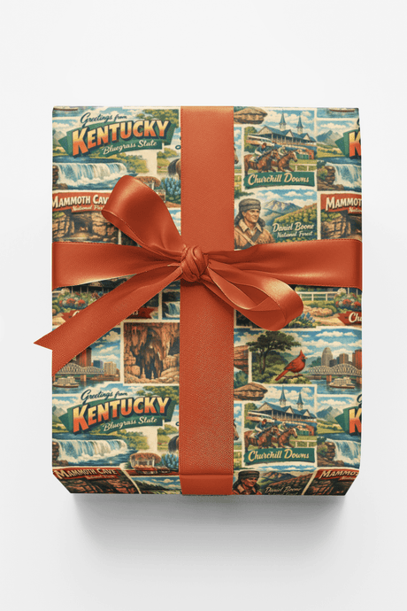 Kentucky Postcard Memories - London Penny Gift Wrap