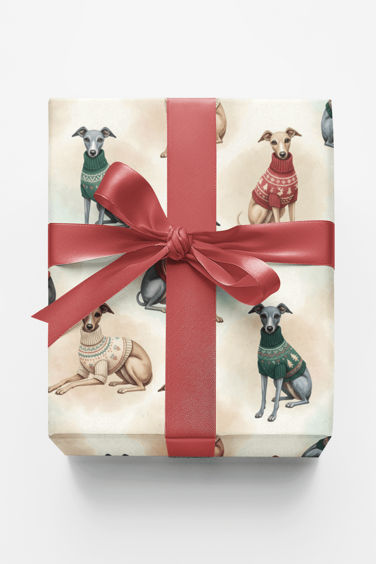 Italian Greyhound Holiday Sweaters - London Penny Gift Wrap