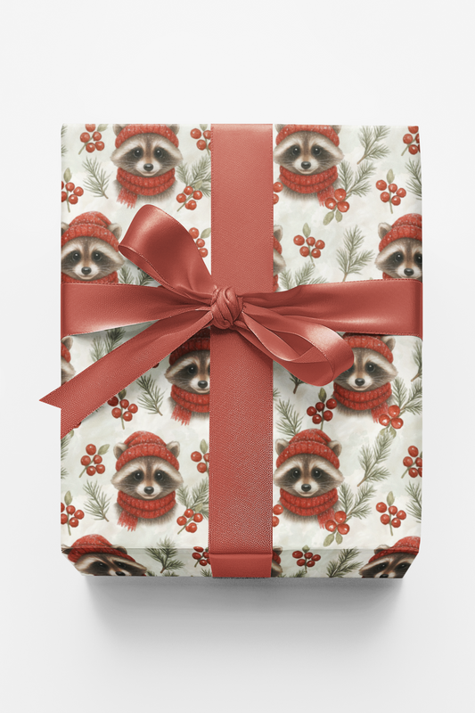 Frosty Woodland Raccoons