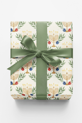 Hanukkah and Olives - London Penny Gift Wrap