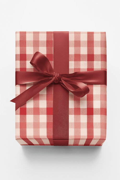 Gingham Gala Classic Red - London Penny Gift Wrap