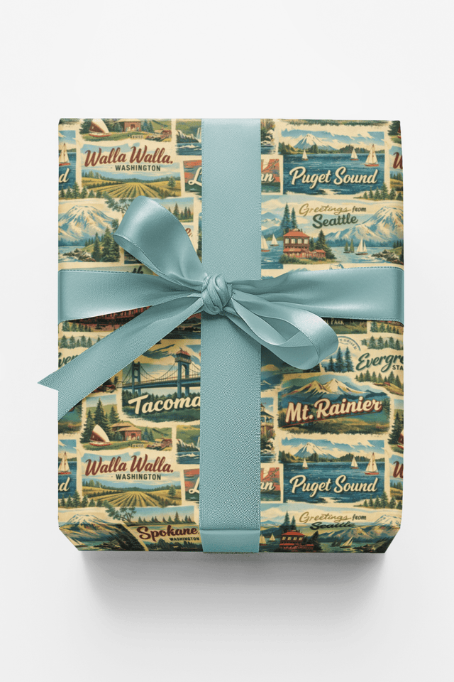 Washington Postcard Memories - London Penny Gift Wrap