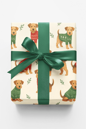 Airedale Terrier Holiday Sweaters - London Penny Gift Wrap
