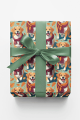 Crisp Golden Walk - London Penny Gift Wrap