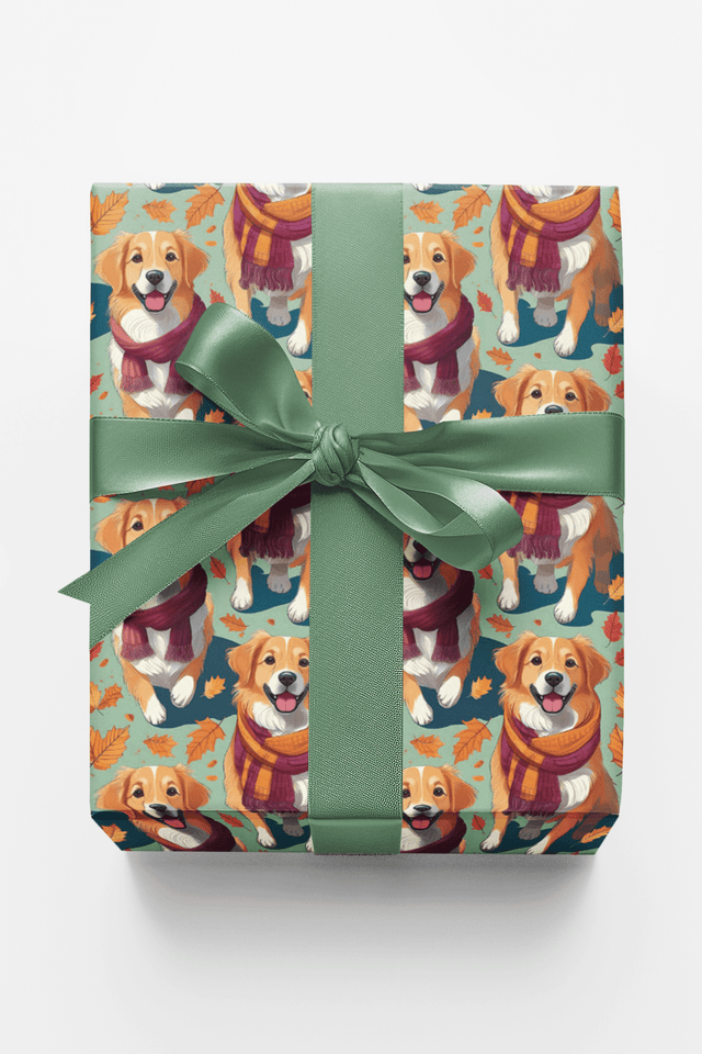 Crisp Golden Walk - London Penny Gift Wrap
