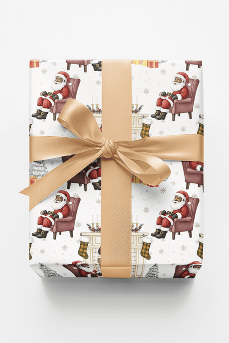 Fireside Santa - London Penny Gift Wrap