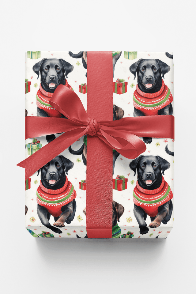 Labrador Holiday Sweaters - London Penny Gift Wrap