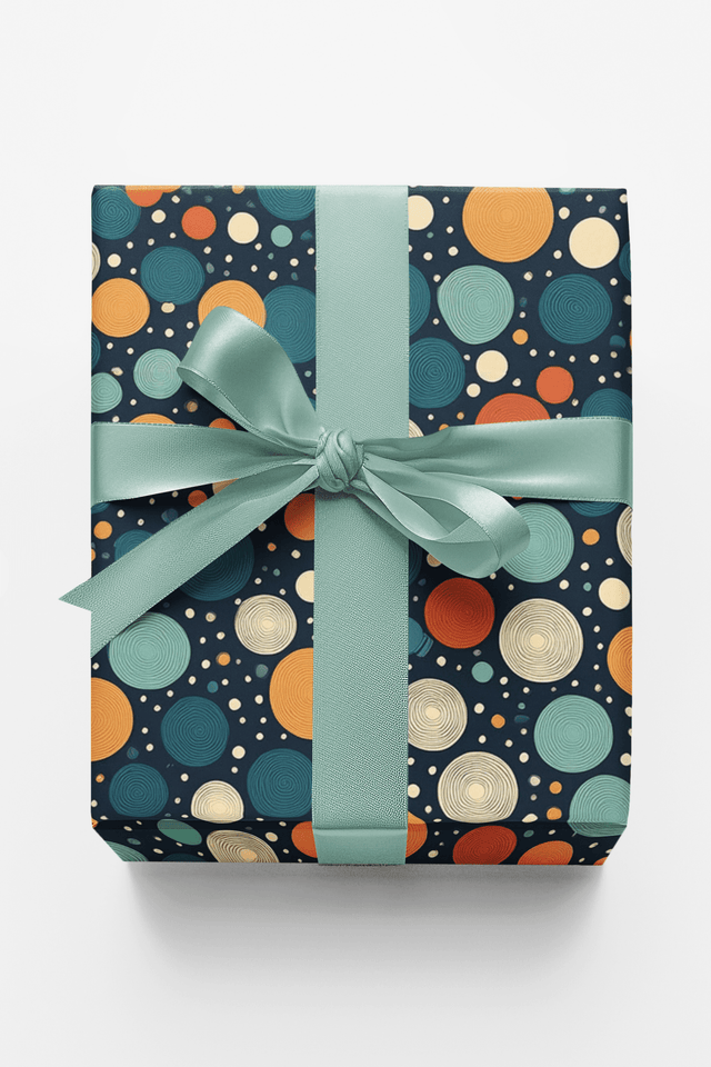 Concentric Circle Confetti - London Penny Gift Wrap