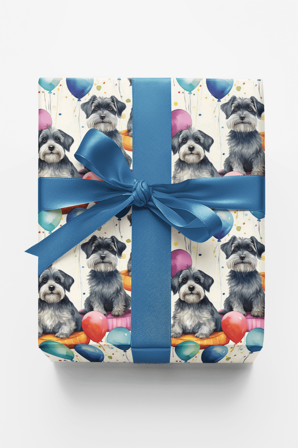 Mini Schnauzer Birthday Balloons - London Penny Gift Wrap