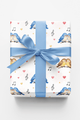 Lovebirds on a Wire - London Penny Gift Wrap