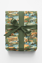 Louisiana Postcard Memories - London Penny Gift Wrap