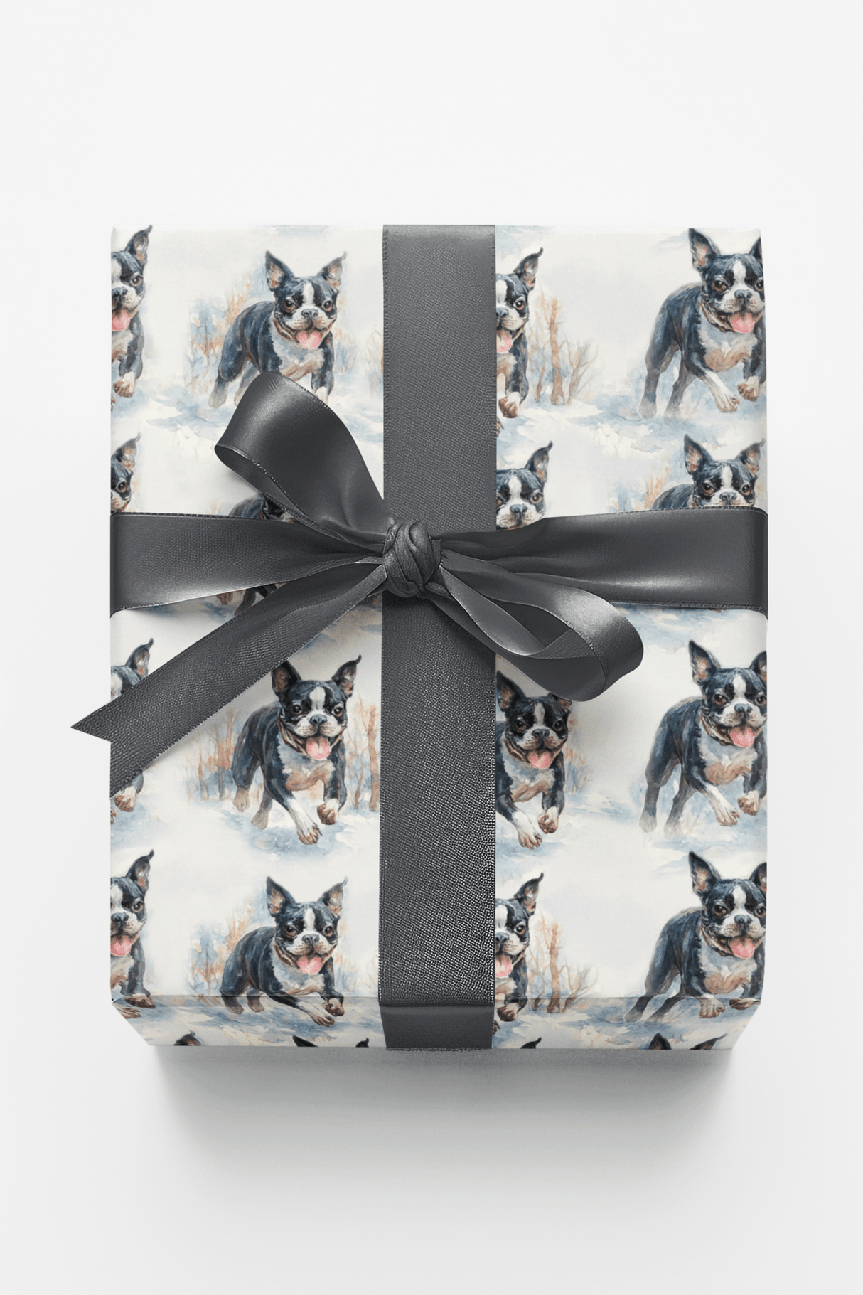 Tuxedo Tracks in the Snow - London Penny Gift Wrap