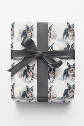 Tuxedo Tracks in the Snow - London Penny Gift Wrap