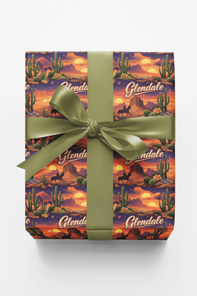 Glendale AZ Desert Twilight - London Penny Gift Wrap