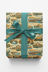 Rhode Island Postcard Memories - London Penny Gift Wrap