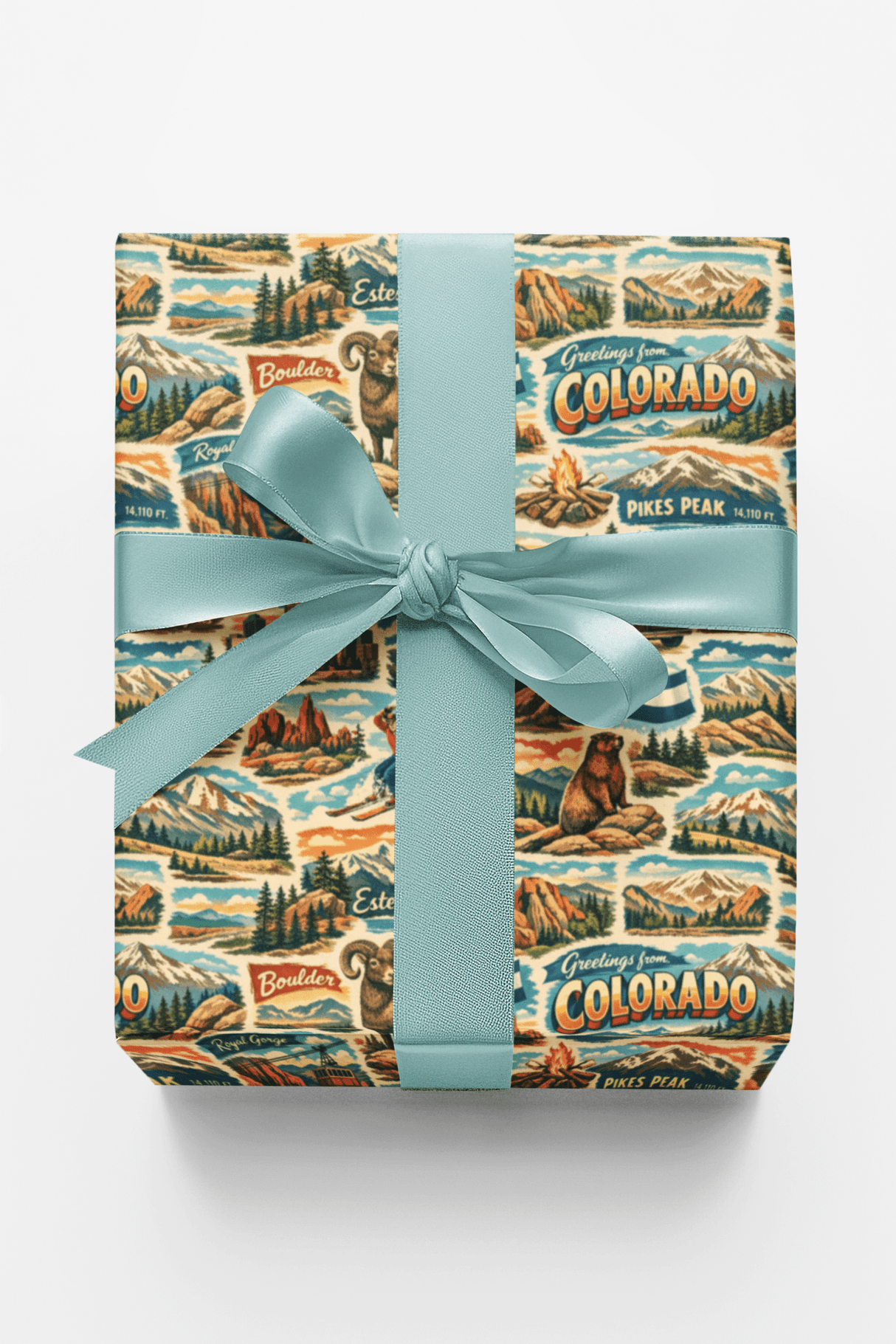 Colorado Postcard Memories - London Penny Gift Wrap