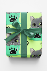 Shopping Kitty Wrapping Paper | Michelle Gilsey | Artist Corner