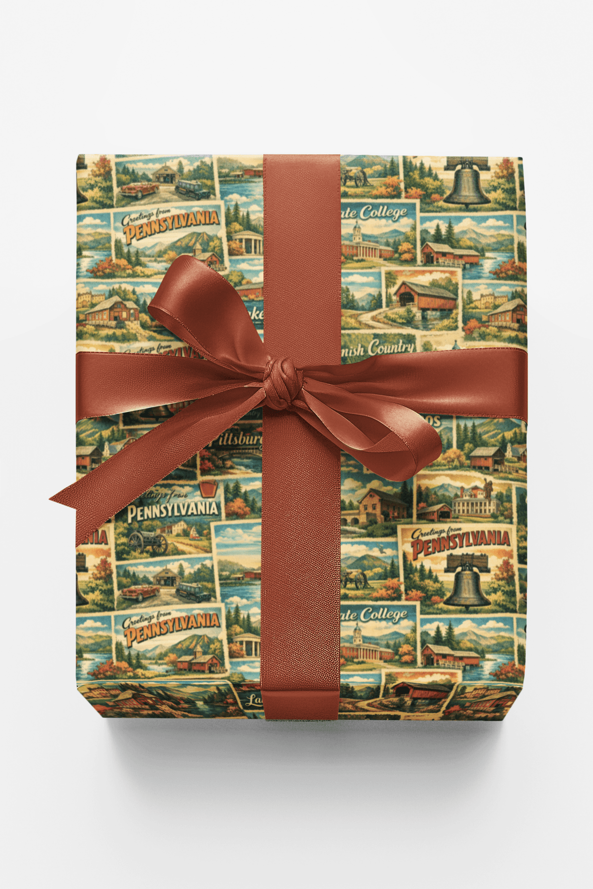Pennsylvania Postcard Memories - London Penny Gift Wrap