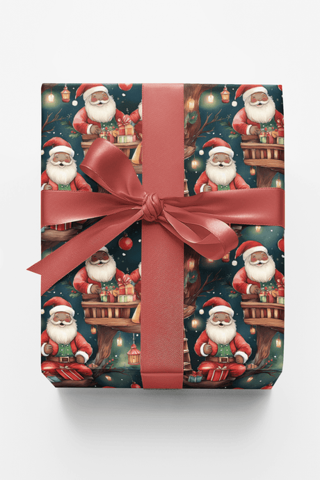 Treehouse Santa Magic - London Penny Gift Wrap
