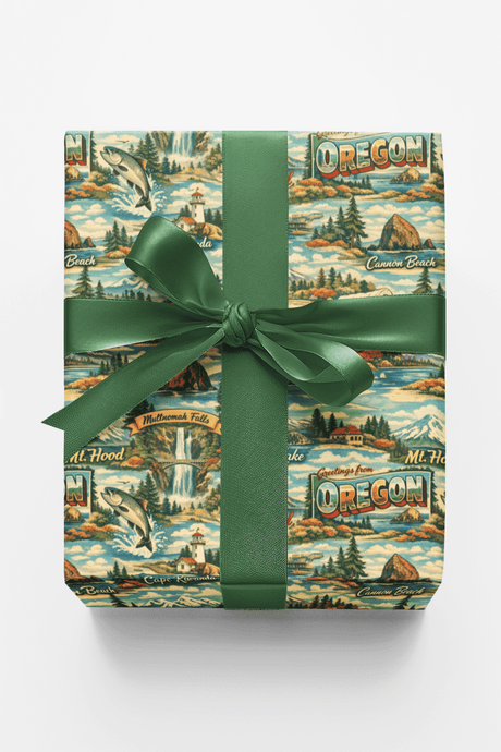 Oregon Postcard Memories - London Penny Gift Wrap