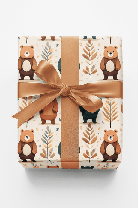 Bear & Leaf Harmony - London Penny Gift Wrap