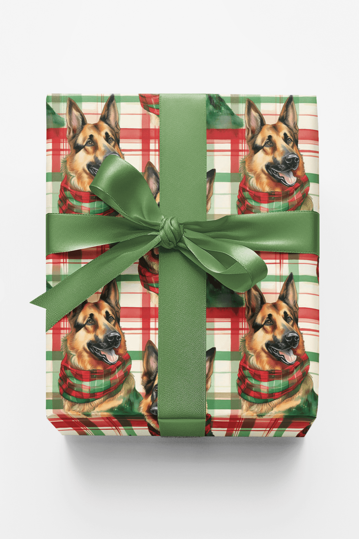 German Shepherd Plaid Parade - London Penny Gift Wrap
