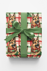 German Shepherd Plaid Parade - London Penny Gift Wrap