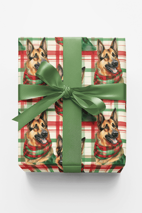 German Shepherd Plaid Parade - London Penny Gift Wrap