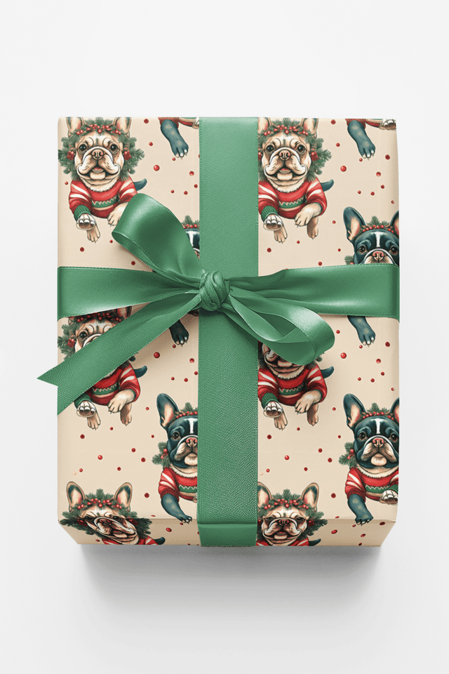 Frenchies Holiday Sweaters - London Penny Gift Wrap
