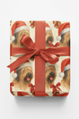 Tidings Beneath Tasseled Curls - London Penny Gift Wrap