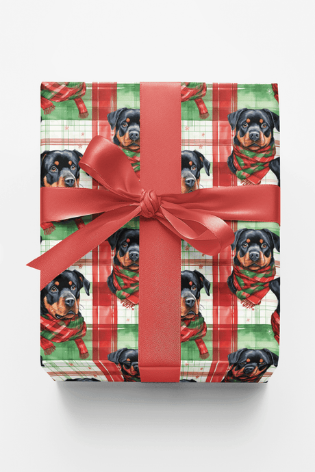 Rottweiler Plaid Parade - London Penny Gift Wrap