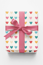 Minimal Heart Grid - London Penny Gift Wrap