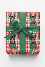 Doberman Plaid Parade - London Penny Gift Wrap