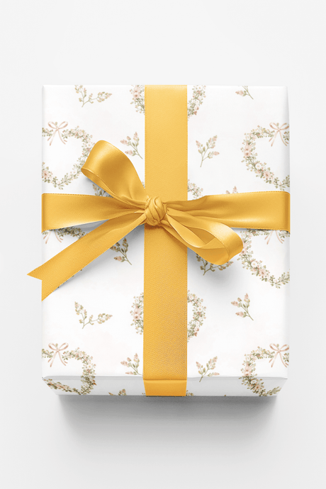 Floral Frame Hearts - London Penny Gift Wrap