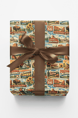Oklahoma Postcard Memories - London Penny Gift Wrap